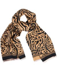 Saachi - Animal Print Reversible Scarf - Lyst