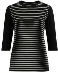 Conquista - Striped Top With Three-Quarter Sleeves - Lyst