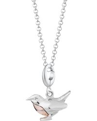 Lily Charmed - Rose Sterling Robin Charm Necklace - Lyst