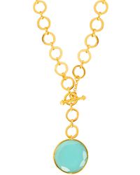 Lila Rasa - London Crystal Pendant With Loop Chain & T-Lock Closure - Lyst