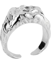 LINYA JEWELLERY - Deka Amorphous Rectangular Shiny Ring - Lyst