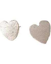 Lily Flo Jewellery - Heart Sterling Earrings - Lyst