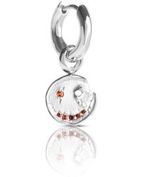 Kasun - Smile Hoop Earrings – January – Garnet – - Lyst