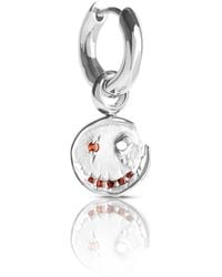 Kasun - Smile Hoop Earrings – January – Garnet – - Lyst