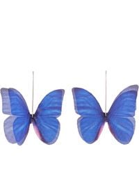 Oana Savu - Silk Butterfly Earrings Fairy Wings Goddess Dangle Ear Wires - Lyst