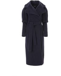 Lita Couture - Statement Trench Coat In Navy - Lyst
