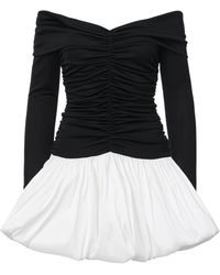 Lita Couture - Off-The-Shoulder Ruched Bubble Mini Dress - Lyst