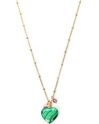 Lexi Jewelry - Malachite Heart Necklace - Lyst