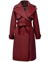 Smart and Joy - Shoulder Flaps Woolen Coat - Lyst