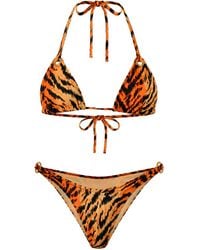 Maui X Lolita - Talia Tiger Print Triangle Bikini - Lyst