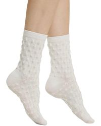 HIGH HEEL JUNGLE by KATHRYN EISMAN - Waffle Combed Cotton Socks - Lyst