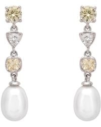 LÁTELITA London - Pearl Whisper Drop Earrings Lemon Topaz - Lyst