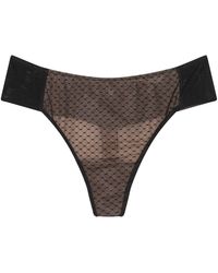 Verdant Intimates - Dot Mesh Thong - Lyst