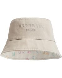 Lost Pattern - Neutrals Eggheads Cotton Reversible Bucket Hat - Lyst