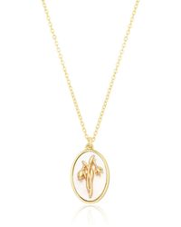 SET & STONES - Katrina Birth Flower Necklace- February - Lyst