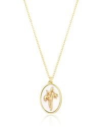 SET & STONES - Katrina Birth Flower Necklace- February - Lyst
