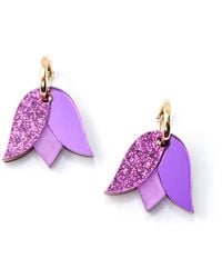 By Chavelli - Tulip Earrings In Purple - Lyst