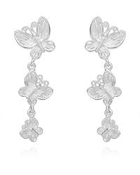 Far East Jewelry - Handcrafted Butterfly Shadow Earrings - Lyst