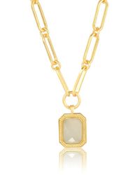 Lila Rasa - Paperclip Chain Rectangular Crystal - Lyst