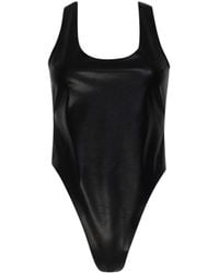 Circular Path - Scoop Neck Criss Cross Bodysuit Top-Swimsuit - Lyst