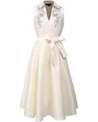 Smart and Joy - Beaded Taffeta Fit-and-Flare Cocktail Dress - Lyst