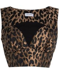 Circular Path - Crop Bustier Top - Lyst