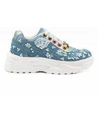 Rettrose - Maeve Luxury Dusky Satin Handmade Embellished Trainers - Lyst