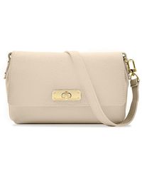 Apatchy London - Neutrals The Maisie Midi Stone Leather Bag - Lyst