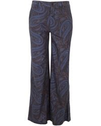 lords of harlech - Pheobe Paisley Badalona Brownie Wool Straight-Leg Pant - Lyst