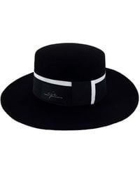 Chanel Joan Elkayam - Handmade & Wool Wide Brim Boater Hat - Lyst
