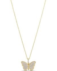 SHYMI - Pave Butterfly Necklace - Lyst