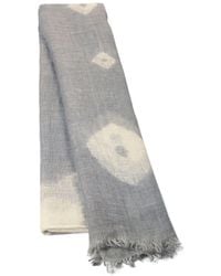 Heritagemoda - Neutrals Handmade Light Tie-Dye Linen Scarf - Lyst