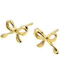 Harfi - Cute Bow Tie Bowknot Plated Everyday Stud Earrings - Lyst