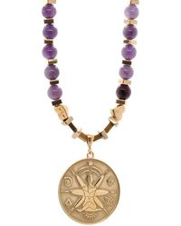 Ebru Jewelry - See The Good Amethyst Beaded Choker Necklace - Lyst