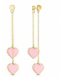 Rejected Hearts Club - Single Hearted Girl Double Sided Heart Charm Earrings - Lyst