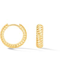 Dower & Hall - Medium Twist Huggie Hoops - Lyst