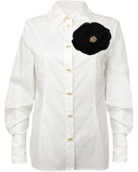 Laines London - Laines Couture Tie Shirt With Corsage - Lyst
