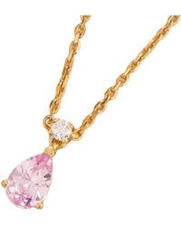 Juvetti - Ori Small Pendant Necklace Sapphire & Diamond - Lyst