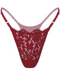 MONIQUE MORIN LINGERIE - Frisson Micro-G Thong Bloodstone - Lyst