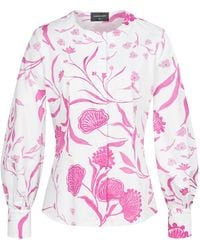 Marianna Déri - Blouse With Watercolor Floral Print - Lyst