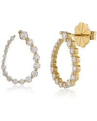 Lioness by Tf - Luma Hoops Earrings Vermeil, Moissanite - Lyst