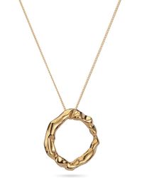 Lulu and Boo Jewellery - Medium Molten Halo Solid Necklace - Lyst