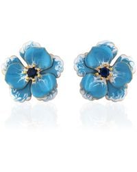 Milou Jewelry - Light Viola Flower Earrings - Lyst