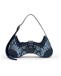 A by Anyah - Archie Serpiente Azul Shoulder Bag - Lyst