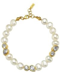 LINYA JEWELLERY - Diana Stone Pearl Bracelet - Lyst