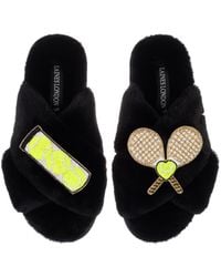 Laines London - Classic Laines Slippers With Tennis Lover Brooches - Lyst