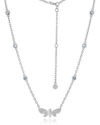 Moon London - Joy Butterfly Gemstone Necklace - Lyst