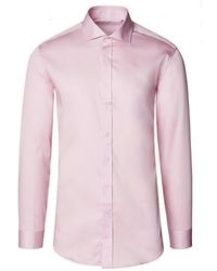 Ron Tomson - Pure Cotton Spread Collar Fitted Dress Shirt - Lyst