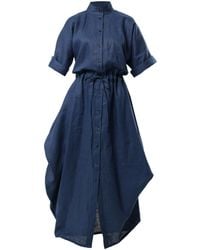 Metamorph - Long Linen Shirt Dress - Lyst