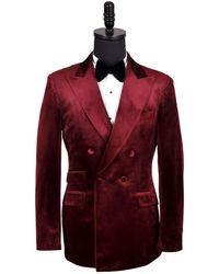 DAVID WEJ - Maison Velvet Double Breasted Blazer - Lyst
